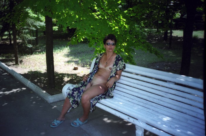 Naked women on the street