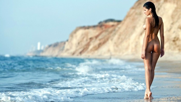 Erotic photo shoot on the beach