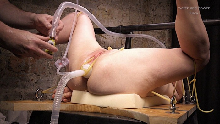 Erotic lesbian enema
