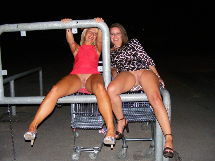 Girls without panties in a cafe