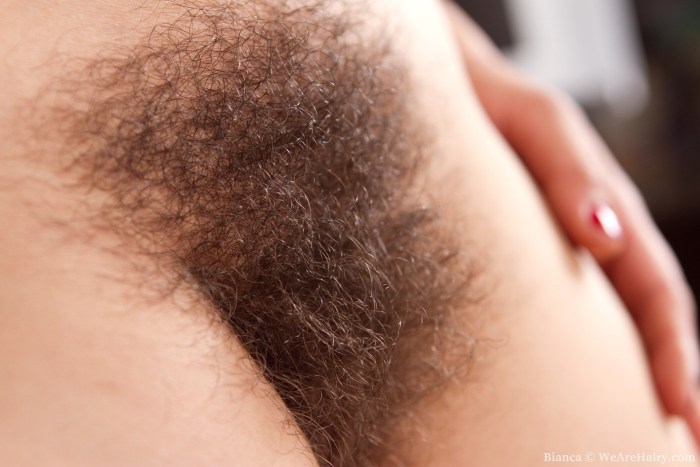 Beautiful unshaven female pubis