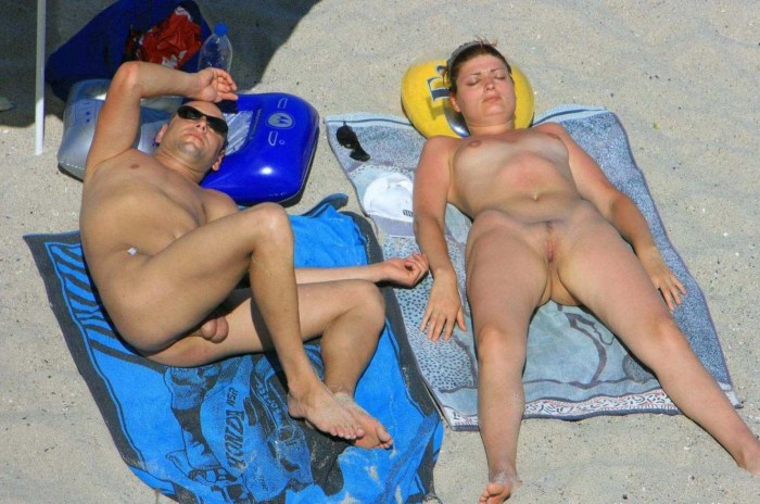 Naked women over 40 on the beach