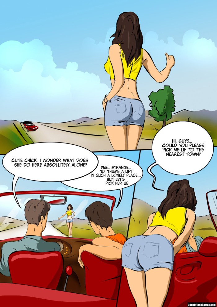 Hitchhikers mofos Horney Tits in Auto