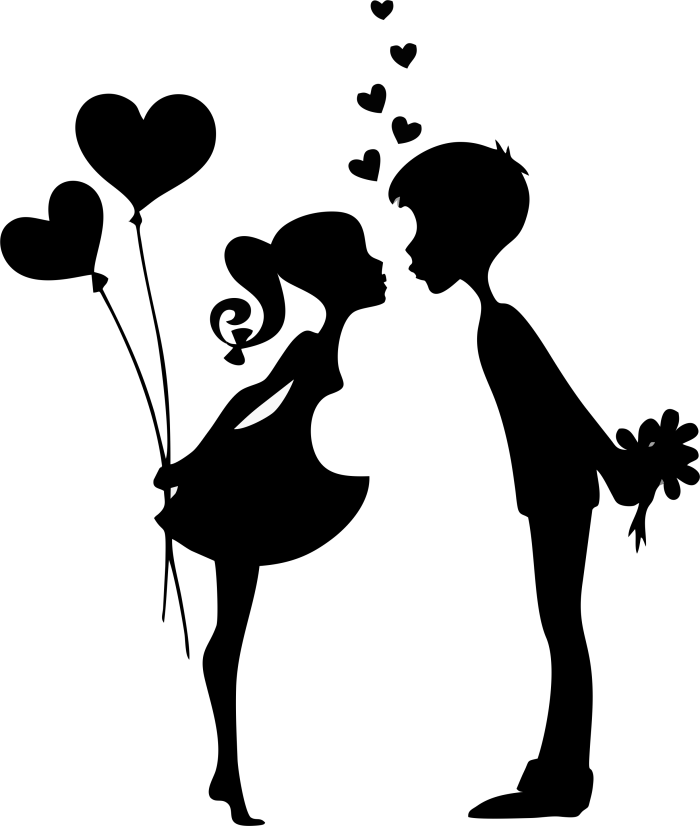 The silhouette in love