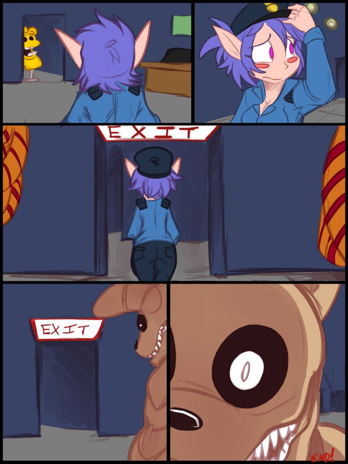 Emi's night at Freddy's comic book Hentai
