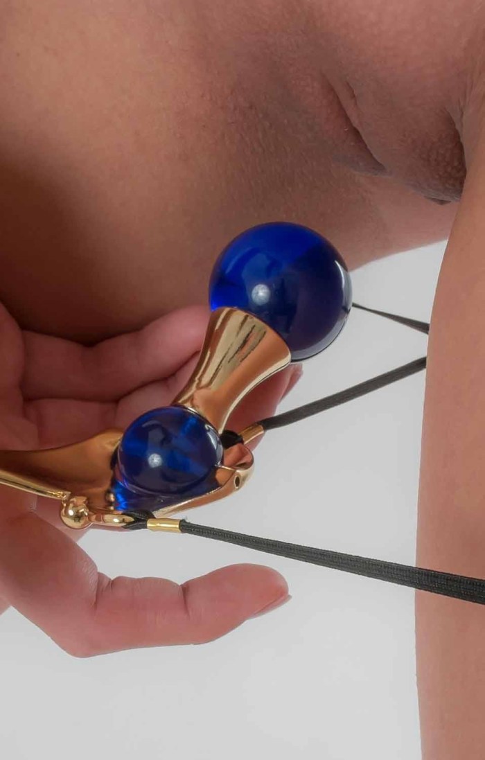 Intimate Ecstasy Penetrating G-String Gold