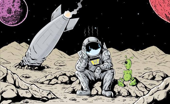 Cosmonaut on the Moon Art