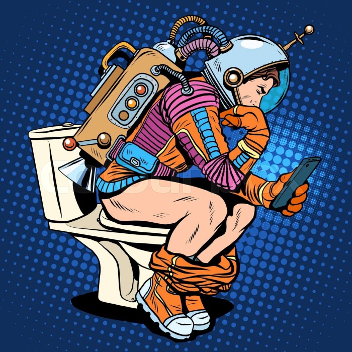 Cartoon planet and astronaut