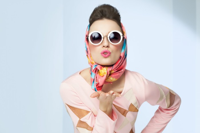 Woman in a scarf chemotherapy