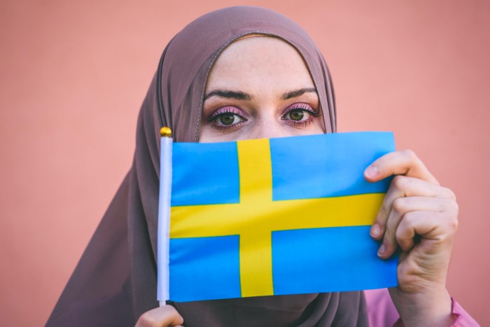 Girl in a scarf Muslim woman