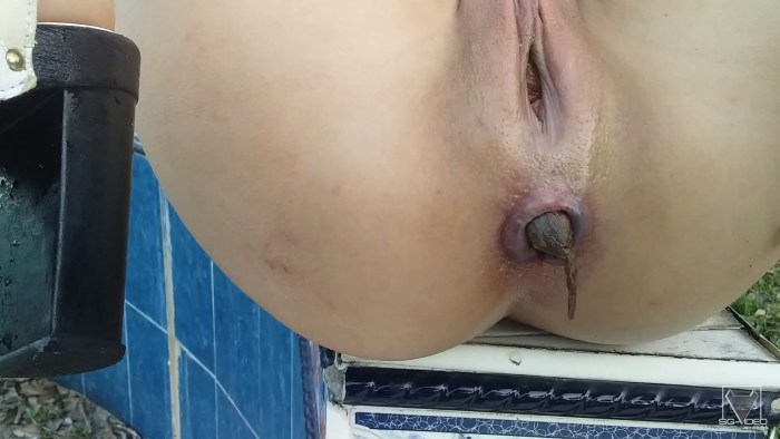 Dirtylena masturbates anal with shit