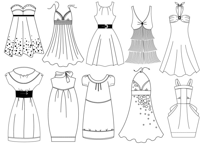 Coloring dresses fashionable