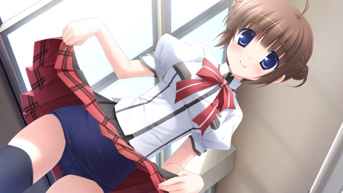 Girls in minibocks and stockings