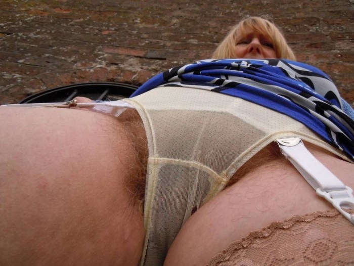 Transparent wet panties