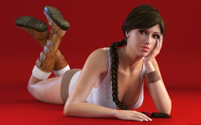The half -naked girl art