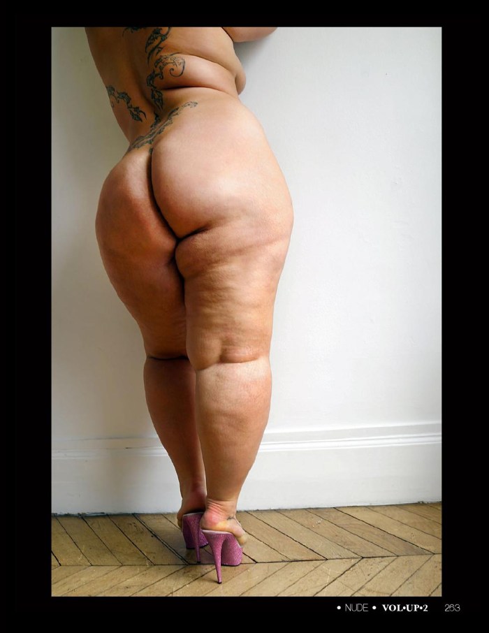 Naked wife with cellulite in bed