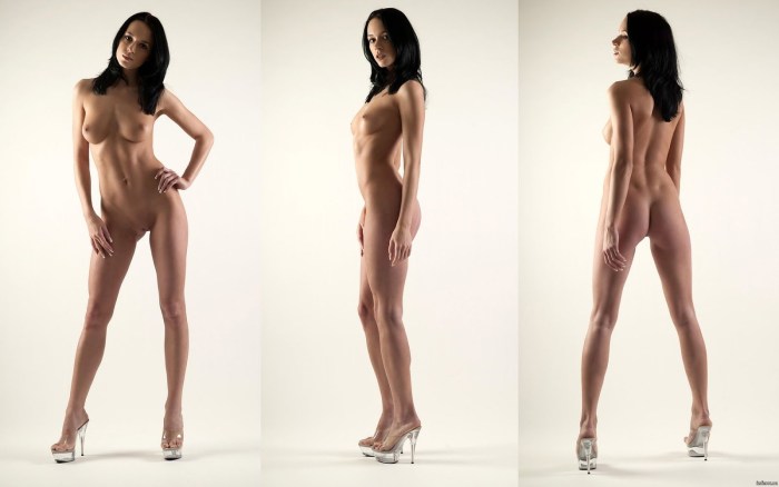 Naked woman in front