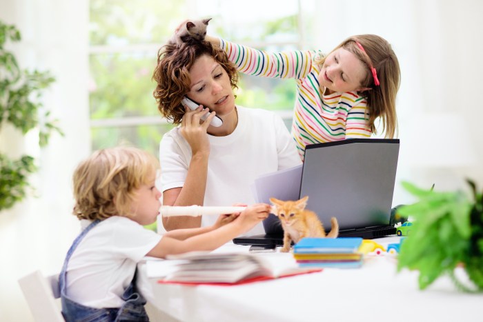 Homework with a child