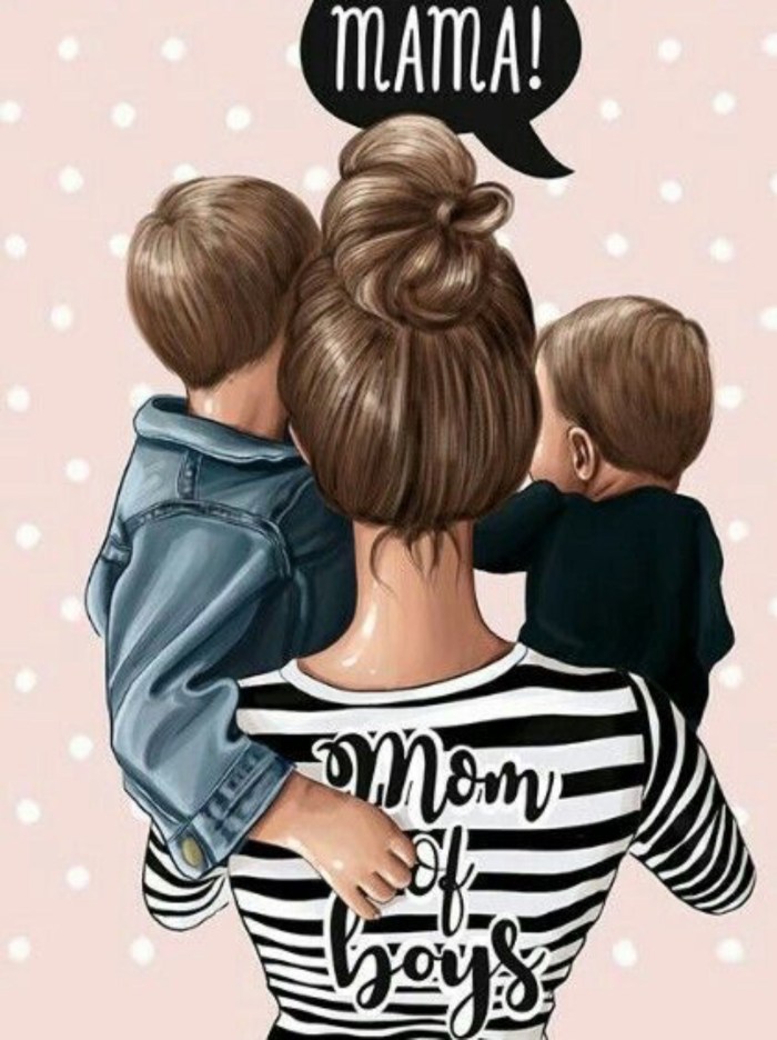 Mom and child illustration