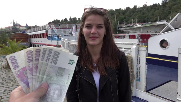 The girl is offered money