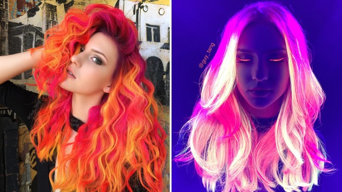 Neon hair dye