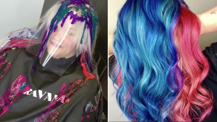 Hair dyeing permanent dyes