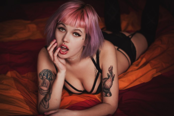 Beautiful women with piercing