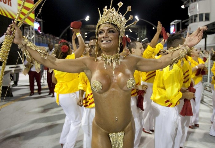 Brazilians on the carnival in Rio de Janeiro Nude