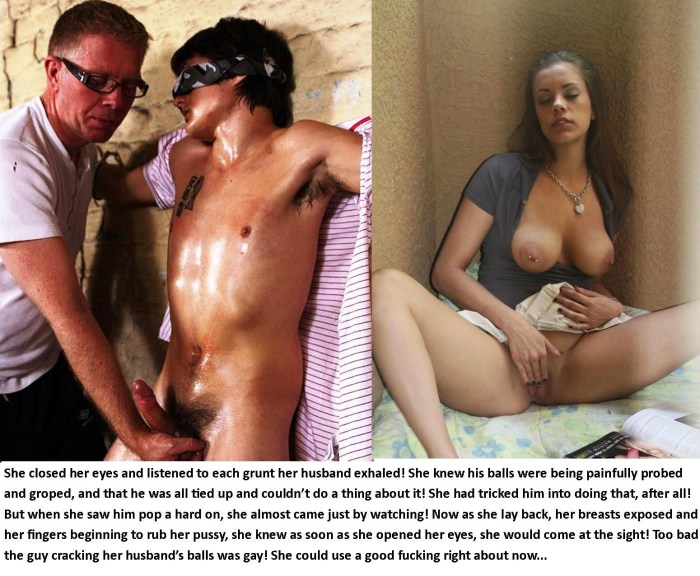 Husband watches the fucking wife