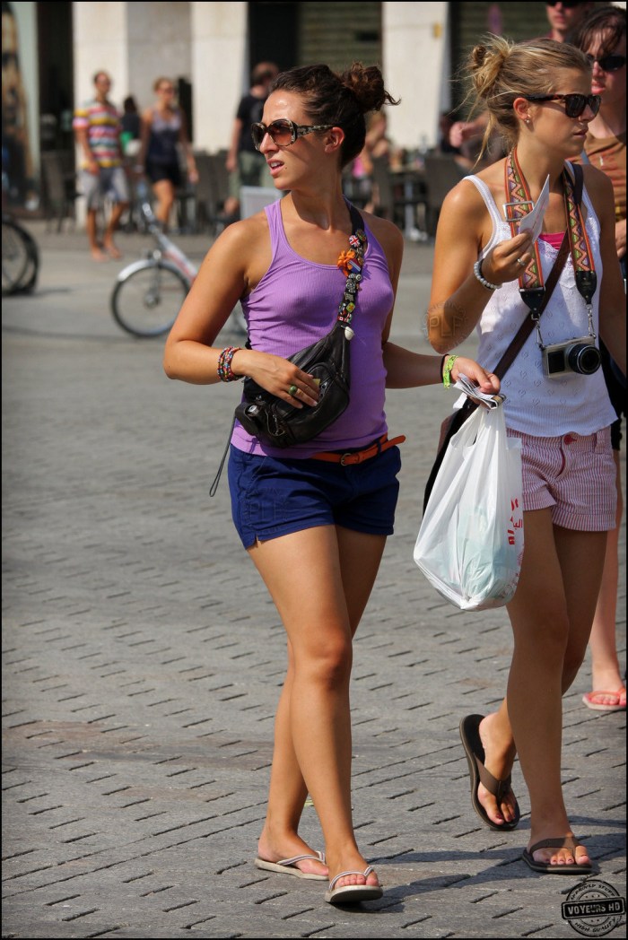 Women in skirts on the street