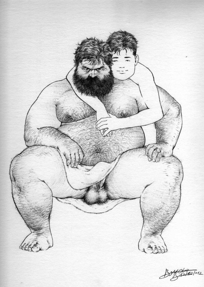 Very thick naked men