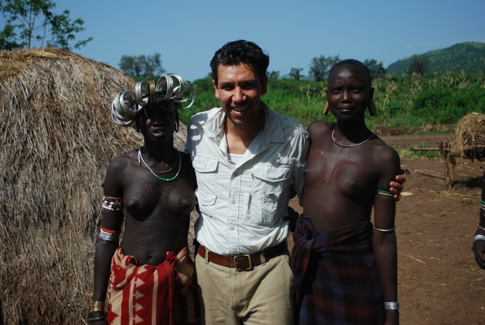 White girl in African tribe