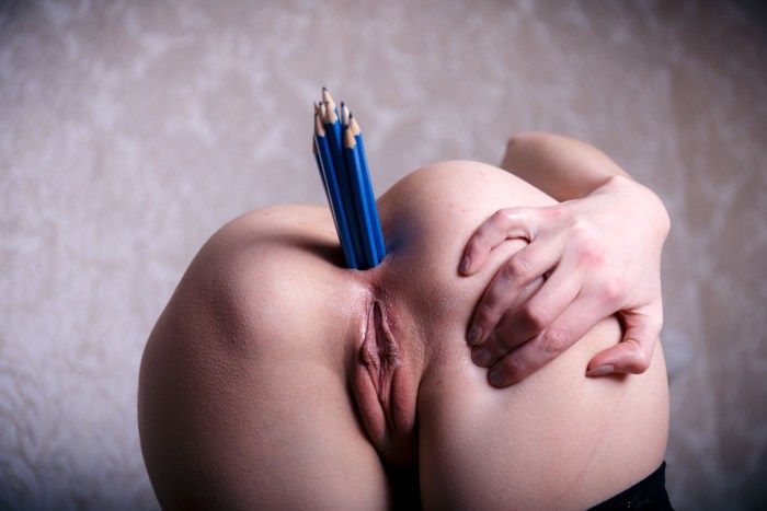 Erotic paintings with a pencil