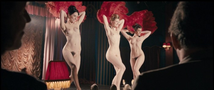 Girls undress on stage