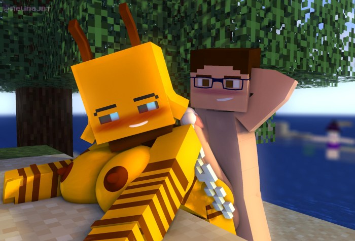 Naked Jenny from Minecraft