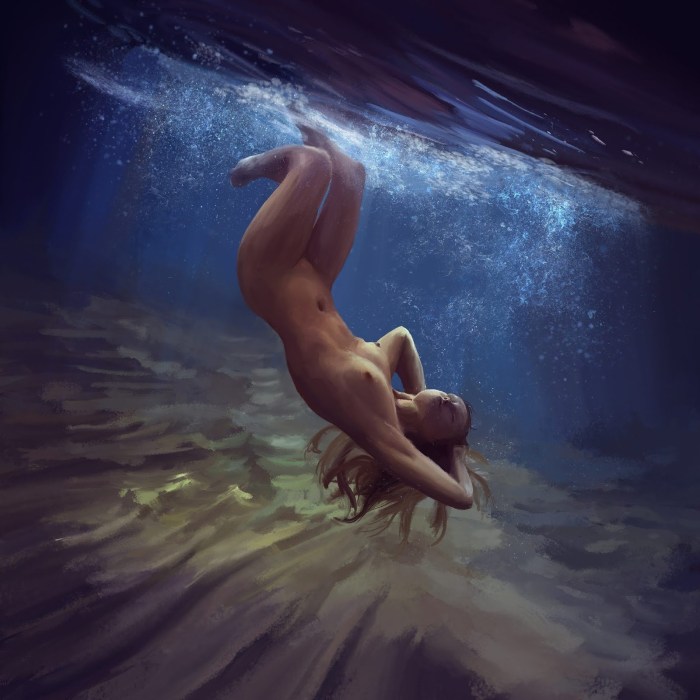 Underwater shooting nude