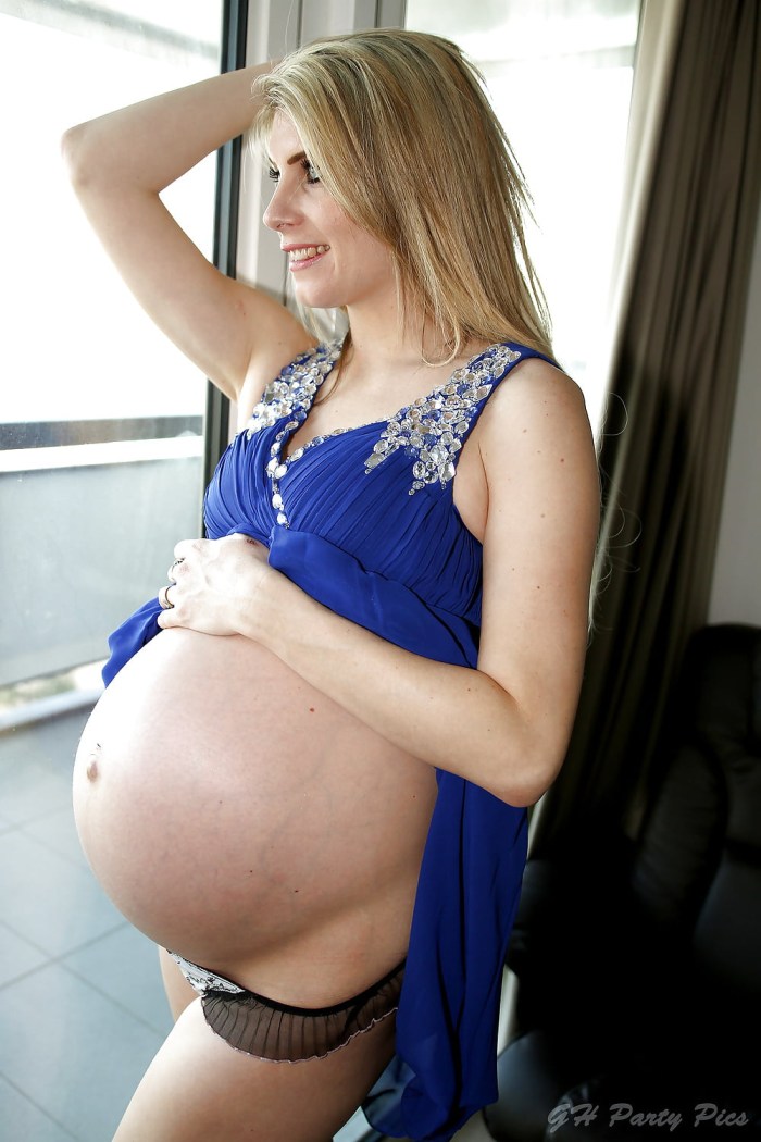 Naked pregnant women in robes