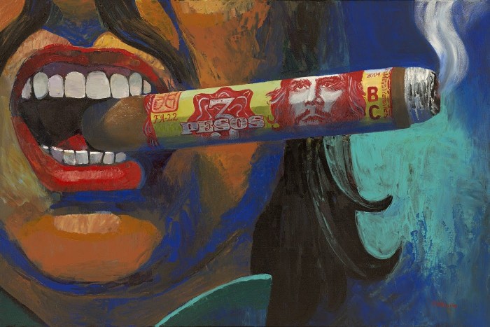 Cuban with cigar art