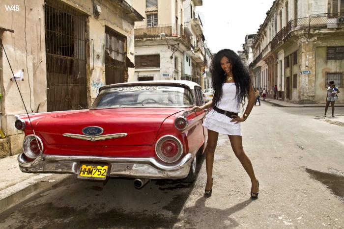 Cuba on a map with a flag