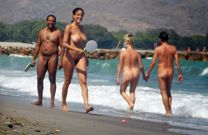 Feast of naked nudists