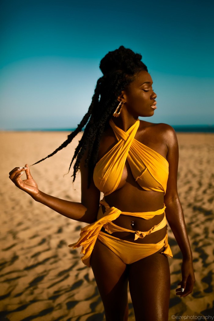 African girls in swimsuits