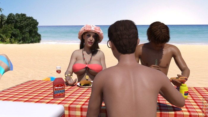 Muslim girls on the beach