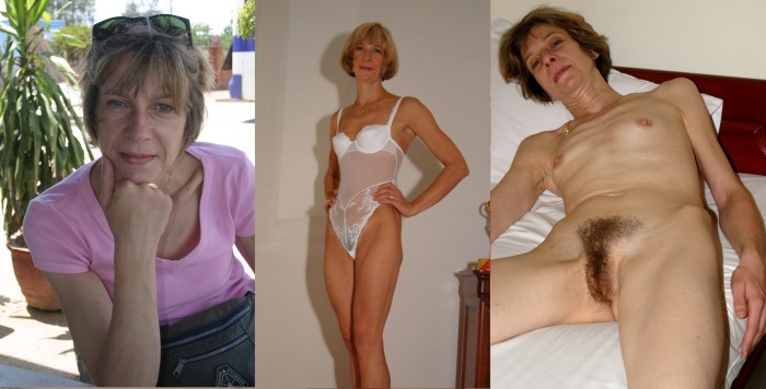 Dressed and Nude women shaved
