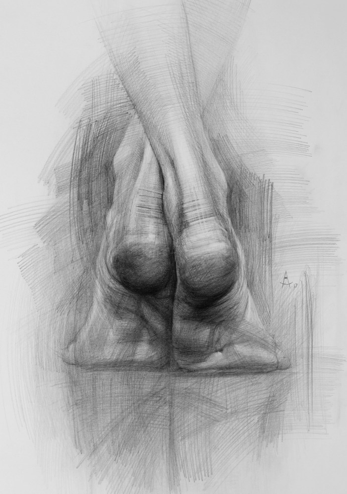 Beautiful female nudity for drawing
