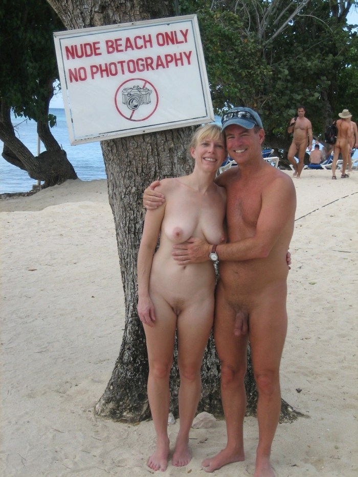 Women on a nudist beach