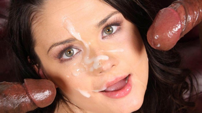 Beautiful girls cum on the face