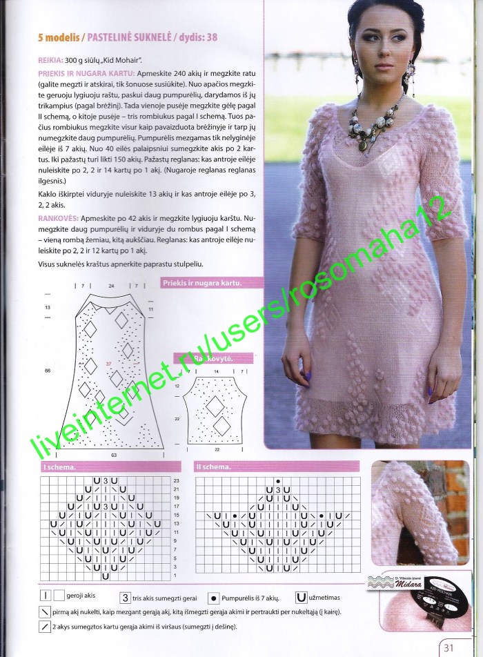 Knitting stoles with an openwork pattern