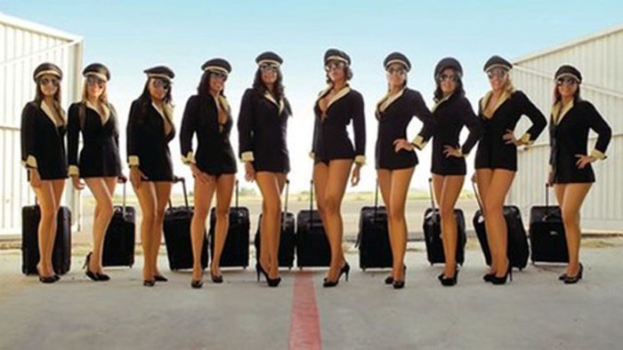 Stewardess cosplay