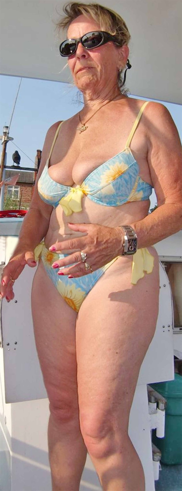 Women in the age in a swimsuit