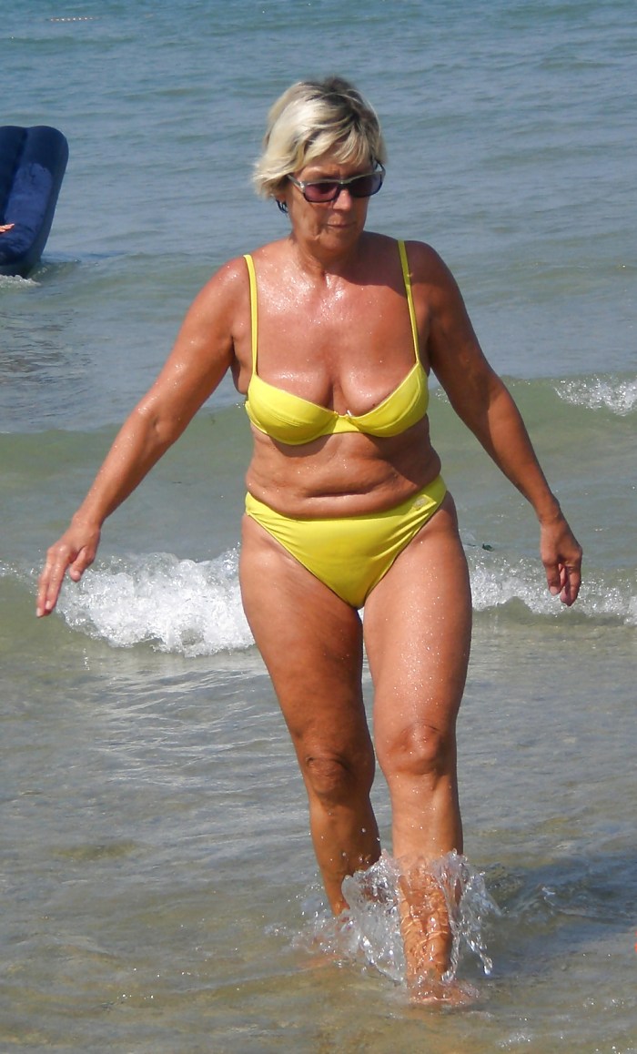 Adult ladies in swimsuits